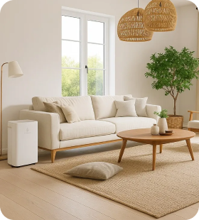 Luchtontvochtigers Woonkamer