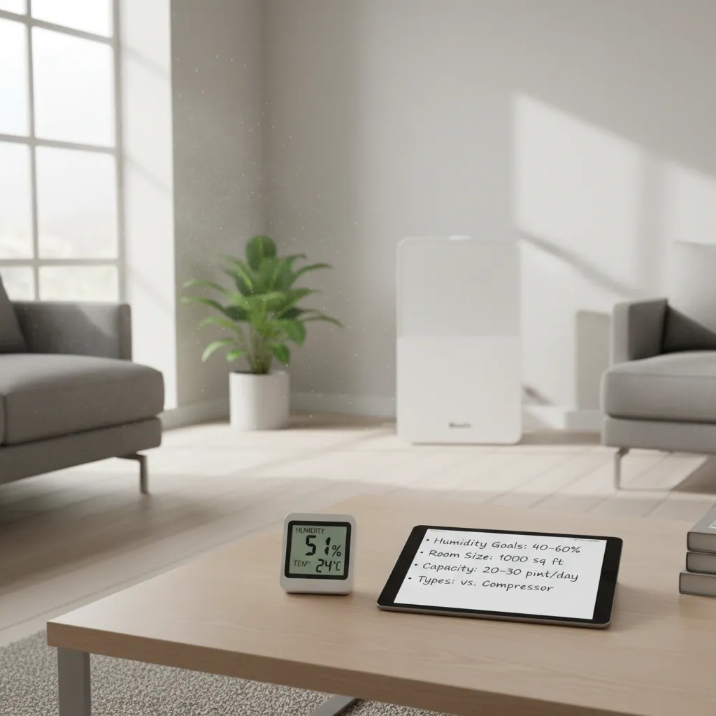 Juiste luchtontvochtiger kiezen op capaciteit en ruimte