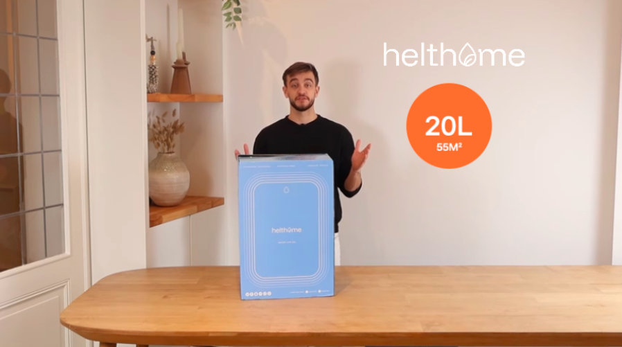 Helthome Smart Air luchtontvochtiger met bedieningspaneel en app-bediening