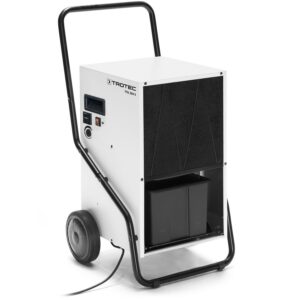 Trotec TTK 350 S vooraanzicht schuin met bedieningspaneel en condensbak
